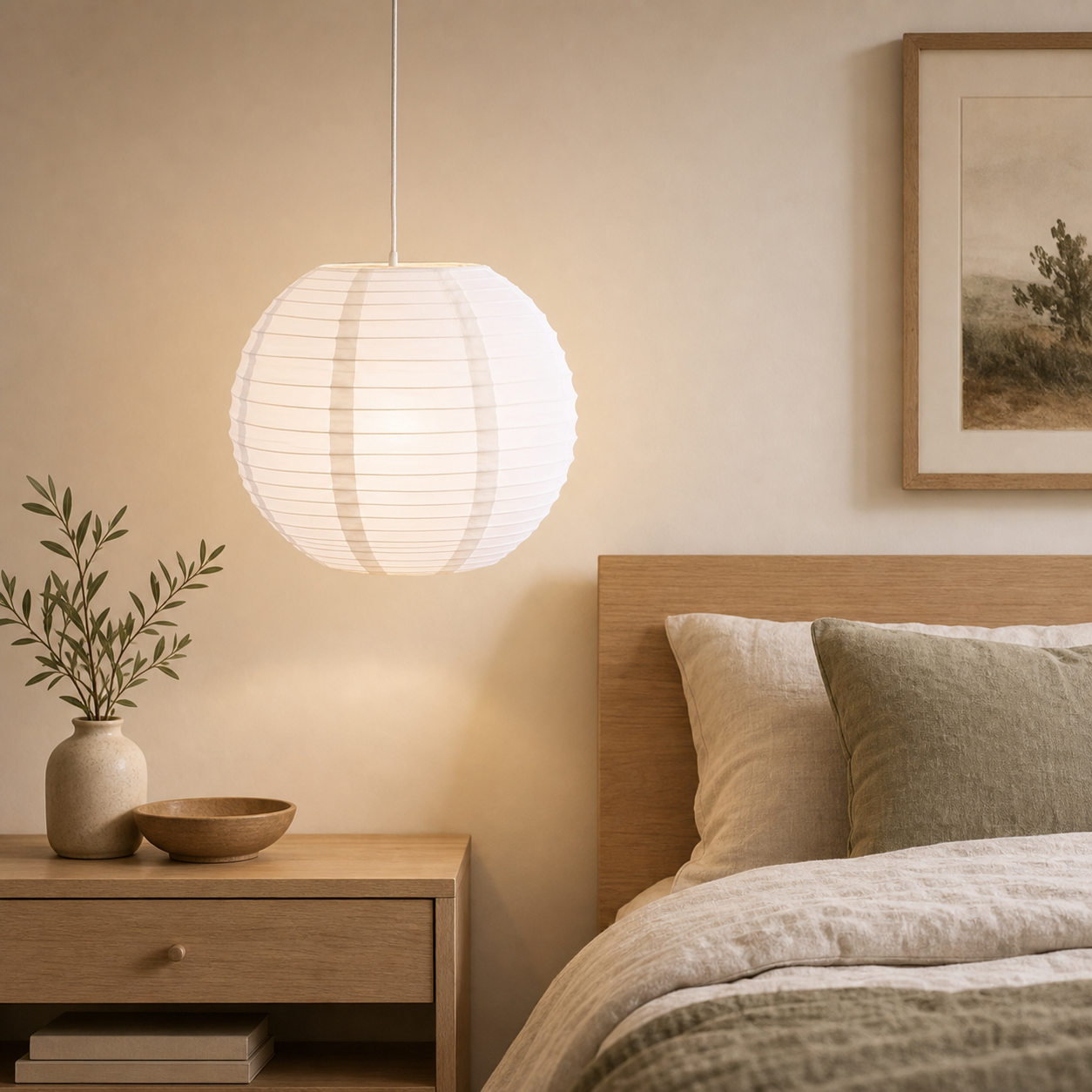 Cozy Haven White Paper Ball Lantern Lampshade - product view 1