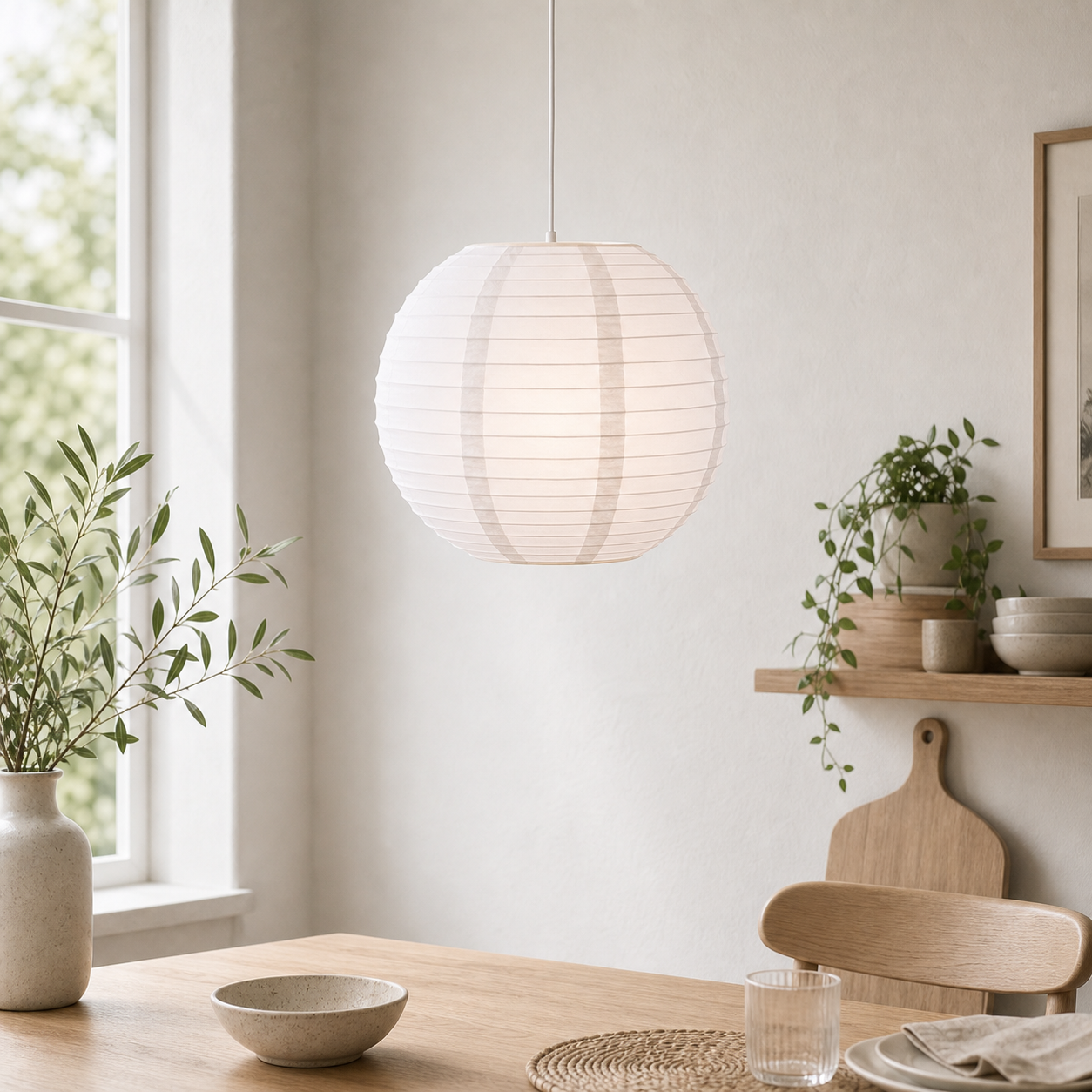 Cozy Haven White Paper Ball Lantern Lampshade - product view 2