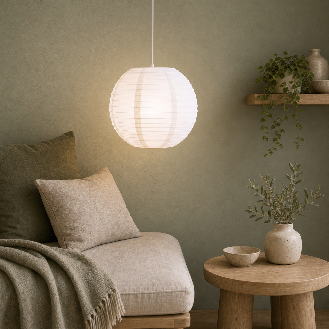 White Paper Ball Lantern Lampshade
