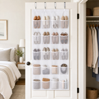 Cozy Haven white over-door closet pocket organizer with 4-column mesh pocket grid