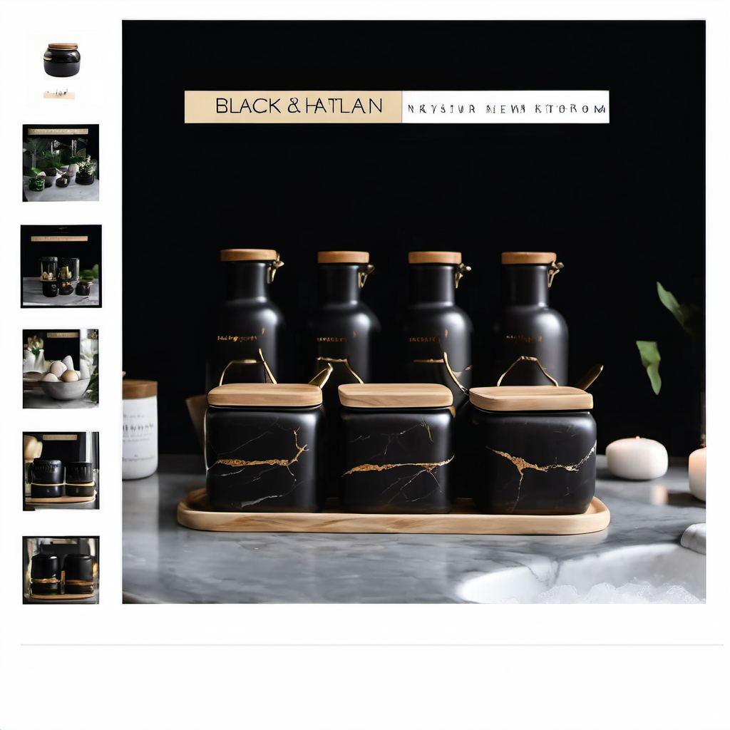 Cozy Haven lifestyle image for Cozy Haven Marble Ceramic Countertop Jar Set