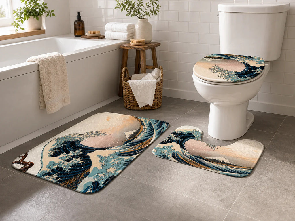 Cozy Haven Wave Quick Dry Bath Mat Set lifestyle image 5