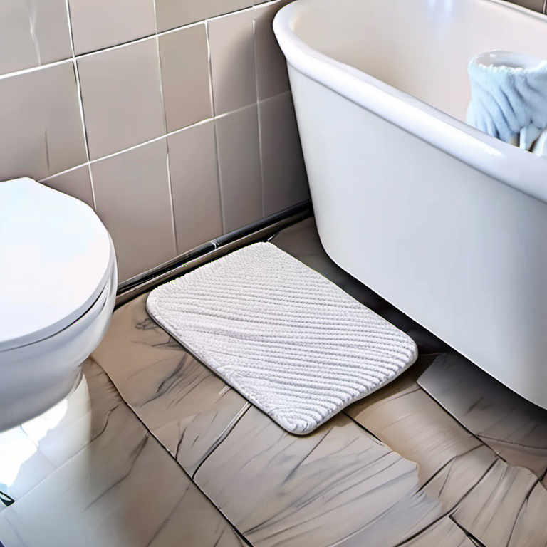 Cozy Haven spa corner lifestyle image for Cozy Haven Wave Quick Dry Bath Mat Set