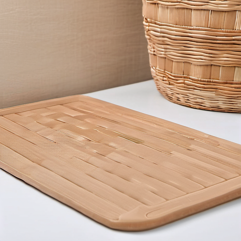 Cozy Haven lifestyle image for Cozy Haven Checker Quick Dry Bath Mat Set - 10056239743262 shelf detail