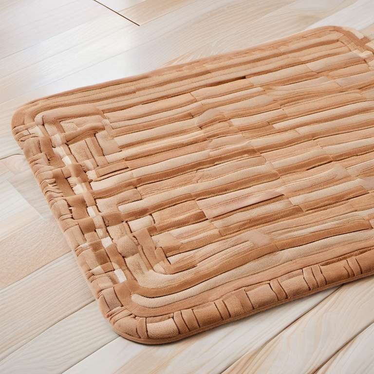 Cozy Haven lifestyle image for Cozy Haven Checker Quick Dry Bath Mat Set - 10056239743262 spa corner