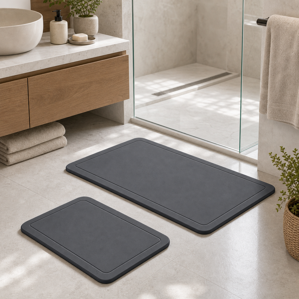 Cozy Haven Diatomite Quick Dry Bath Mat Set styled image 2