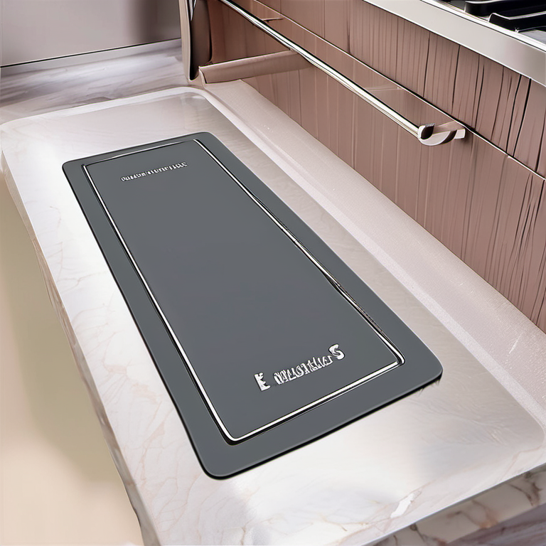 Cozy Haven countertop close lifestyle image for Cozy Haven Diatomite Quick Dry Bath Mat Set