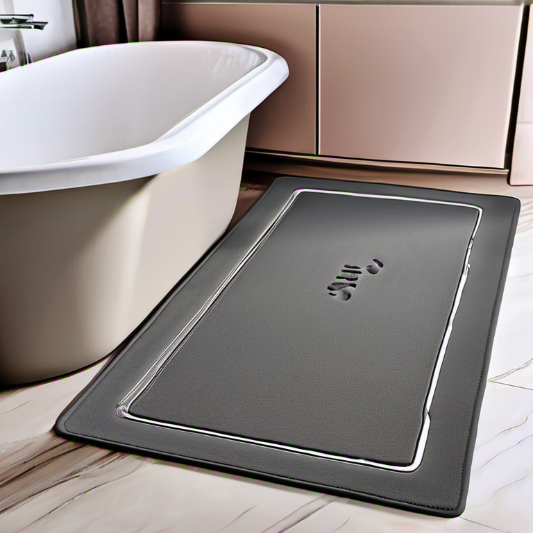 Cozy Haven spa corner lifestyle image for Cozy Haven Diatomite Quick Dry Bath Mat Set