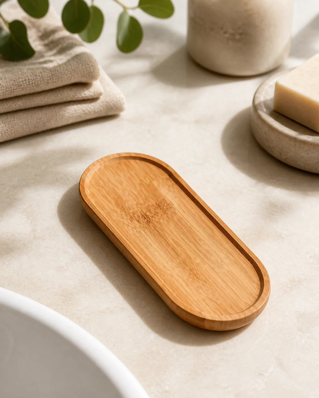 Cozy Haven Matte Black Soap Dispenser Tray Set lifestyle image 4