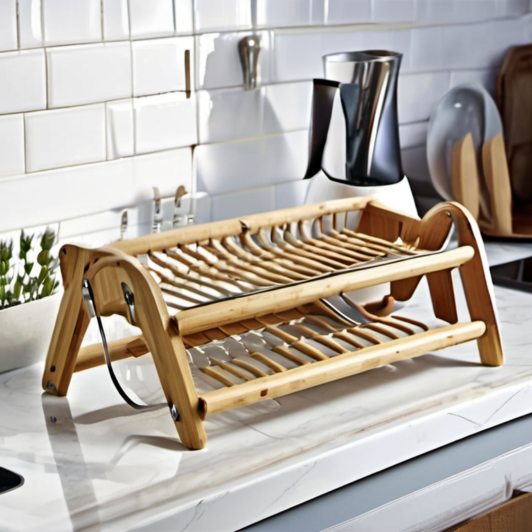 Cozy Haven lifestyle image for Cozy Haven Sink Bridge Bamboo Dish Drying Rack - 10056239939870 hosting night