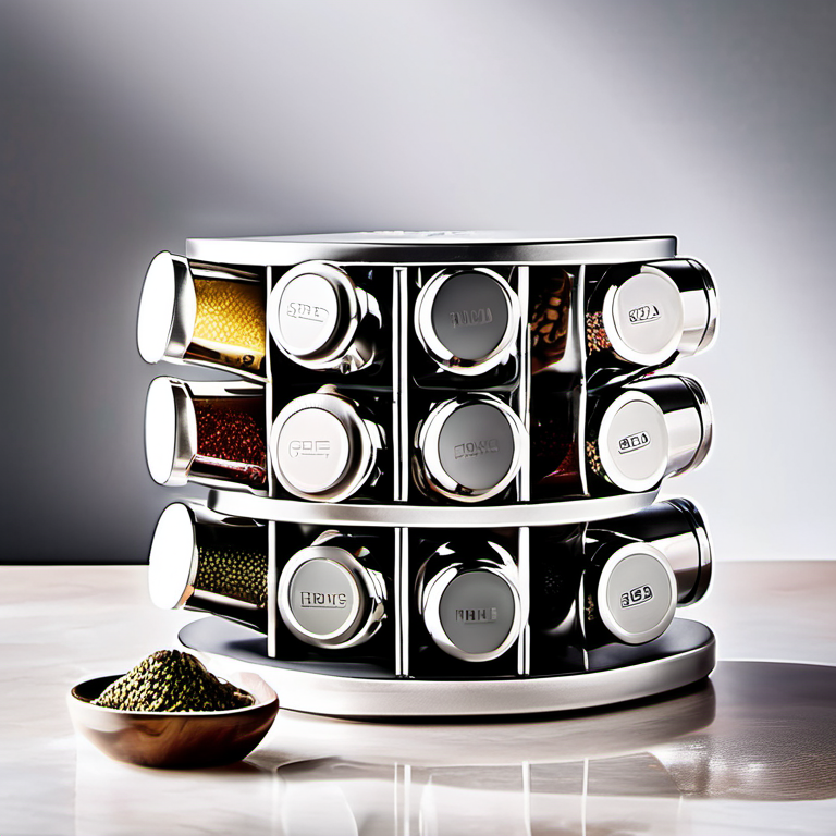 Cozy Haven countertop prep lifestyle image for Cozy Haven Countertop Rotating Spice Organizer