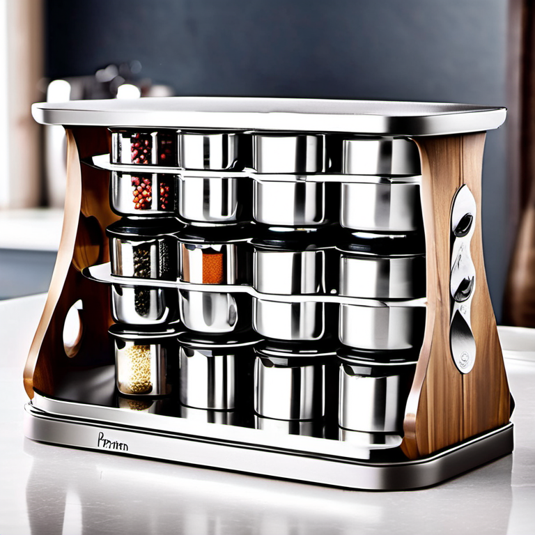 Cozy Haven utility close lifestyle image for Cozy Haven Countertop Rotating Spice Organizer