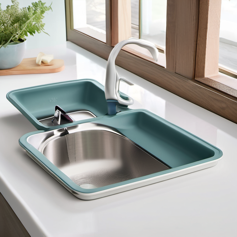 Cozy Haven countertop prep lifestyle image for Cozy Haven Self-Draining Kitchen Sink Caddy