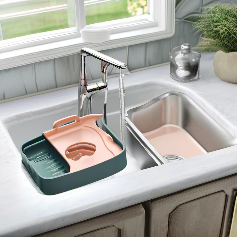 Cozy Haven lifestyle image for Cozy Haven Self-Draining Kitchen Sink Caddy - 10056240333086 hosting night
