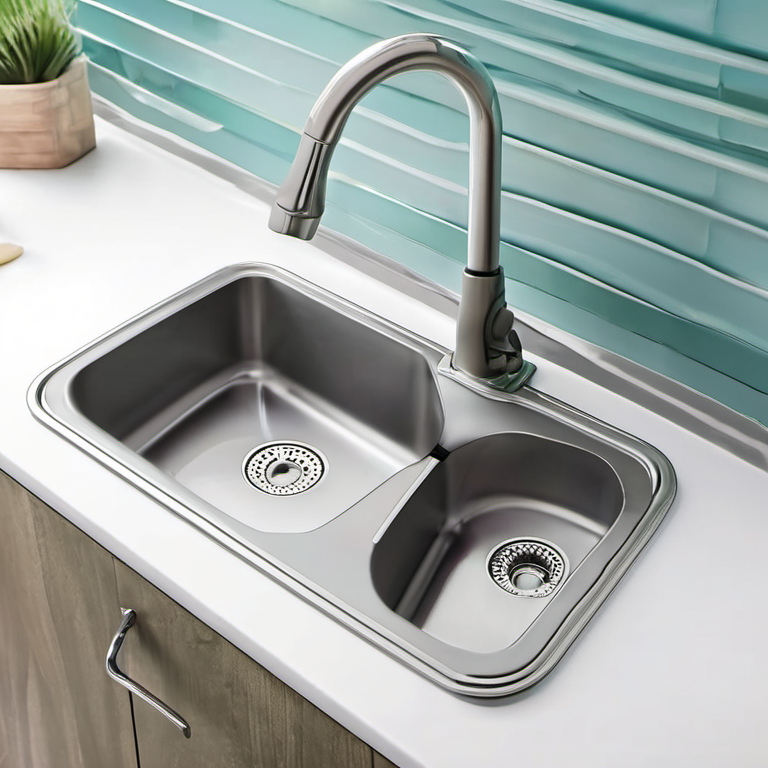 Cozy Haven lifestyle image for Cozy Haven Self-Draining Kitchen Sink Caddy - 10056240333086 installed context