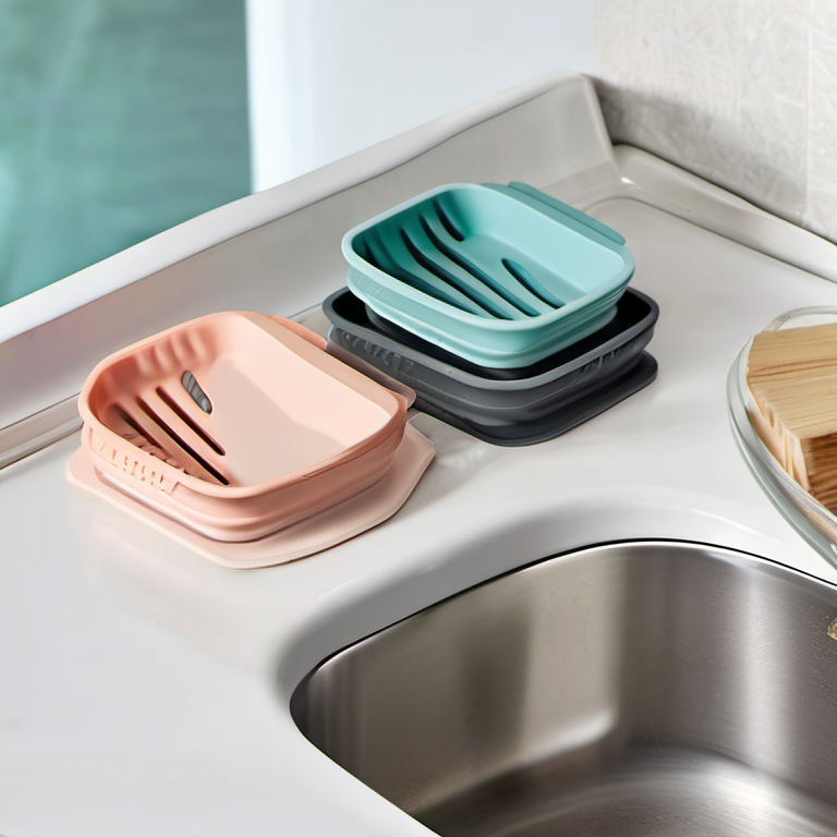 Cozy Haven utility close lifestyle image for Cozy Haven Self-Draining Kitchen Sink Caddy