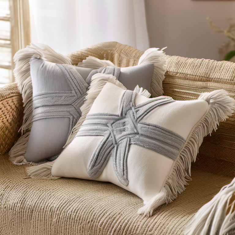 Cozy Haven detail close lifestyle image for Cozy Haven Fringe Tufted Pillow Cover Set