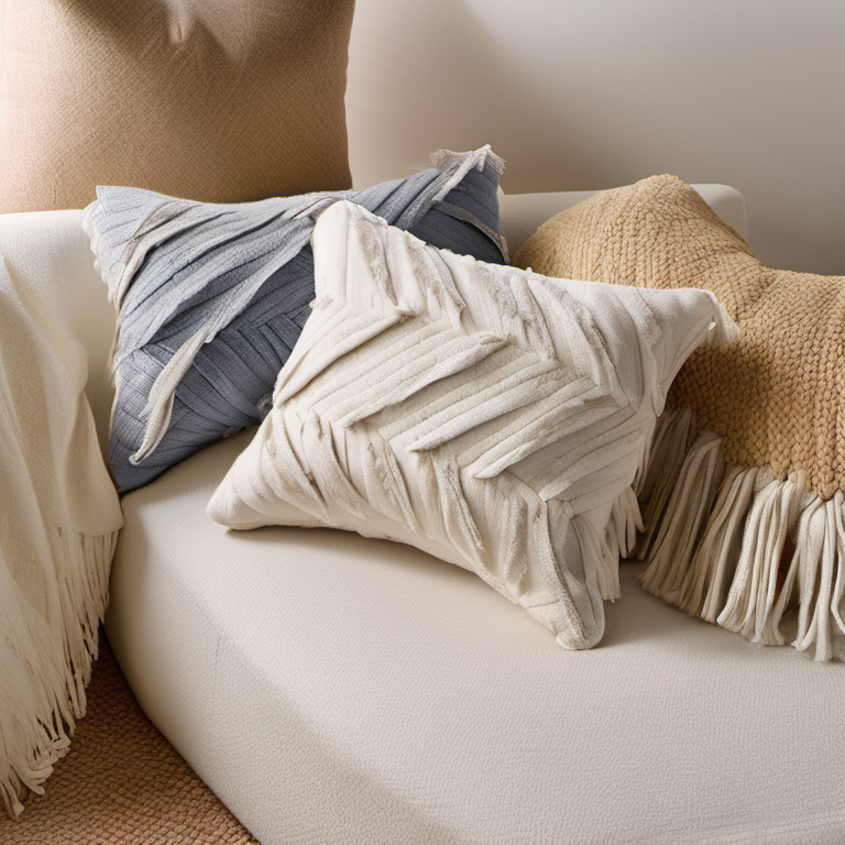 Cozy Haven giftable fold lifestyle image for Cozy Haven Fringe Tufted Pillow Cover Set