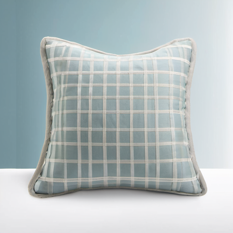 Cozy Haven hosting texture lifestyle image for Cozy Haven Checker Tufted Pillow Cover Set