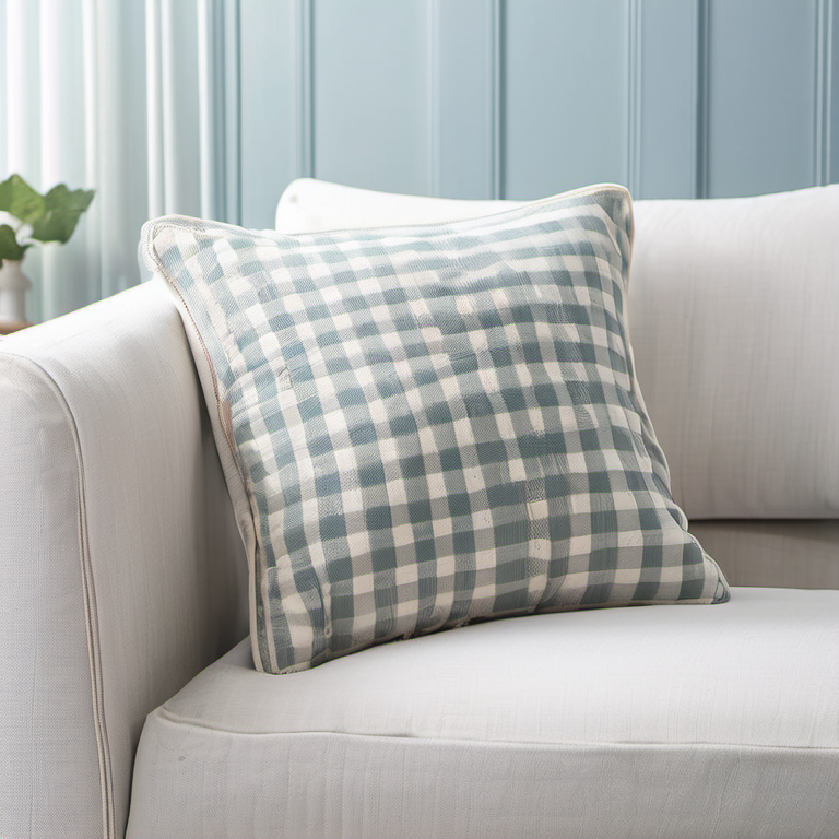 Cozy Haven sofa corner lifestyle image for Cozy Haven Checker Tufted Pillow Cover Set