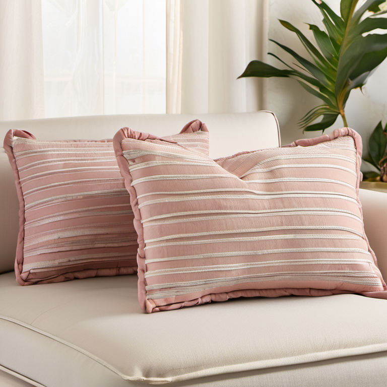 Cozy Haven giftable fold lifestyle image for Cozy Haven Striped Tufted Pillow Cover Set
