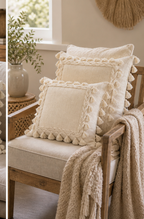 Cozy Haven Linen-Look Tasselled Pillow Cover lifestyle image 7