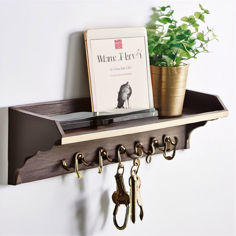 Cozy Haven lifestyle image for Cozy Haven Key Hooks Wall Mail Organizer - 10056241479966 entryway order