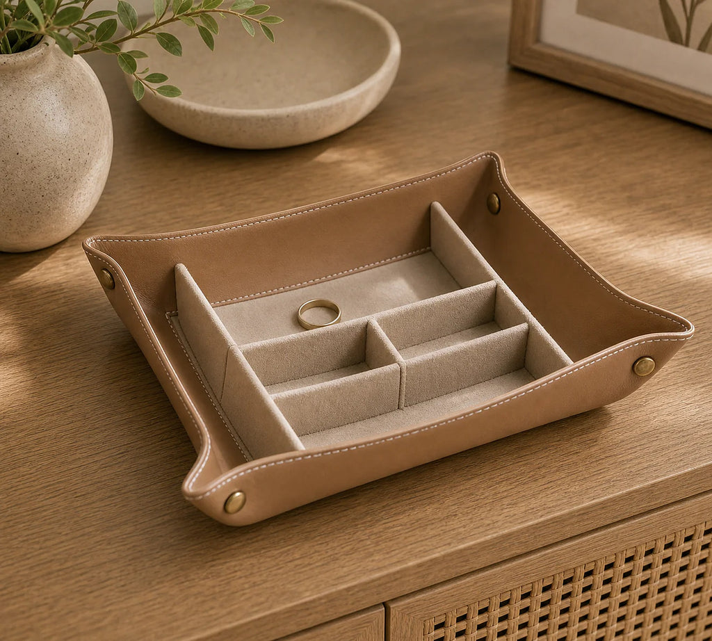 Cozy Haven Leather-Look Entryway Catchall Tray lifestyle image 3