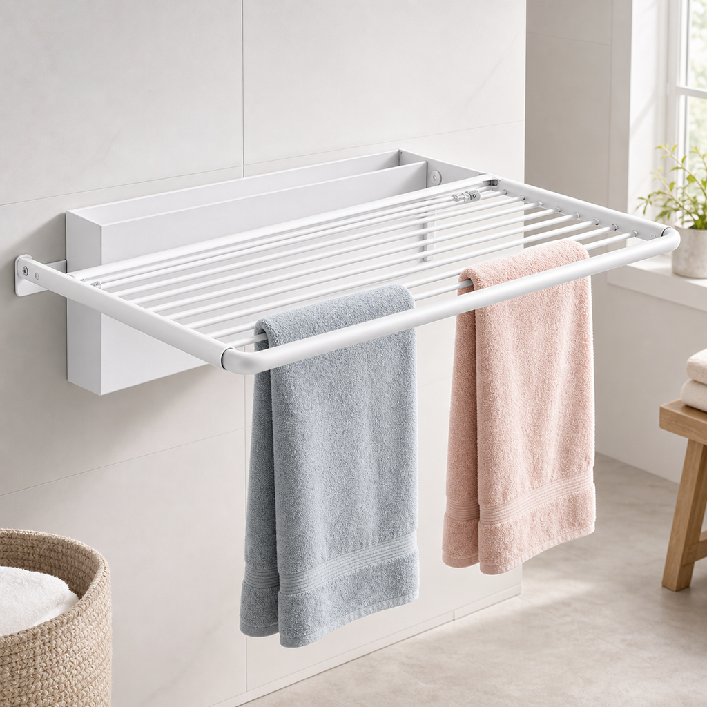 Cozy Haven White Wall Mount Foldable Drying Rack - product view 2