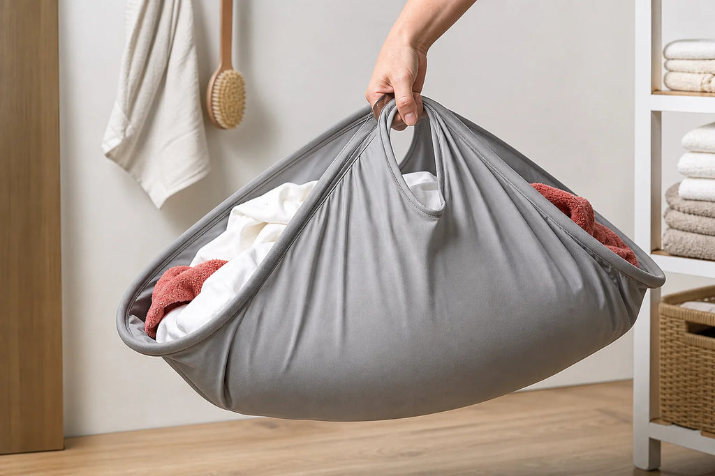 Cozy Haven Collapsible Laundry Basket Hamper organized storage view 6