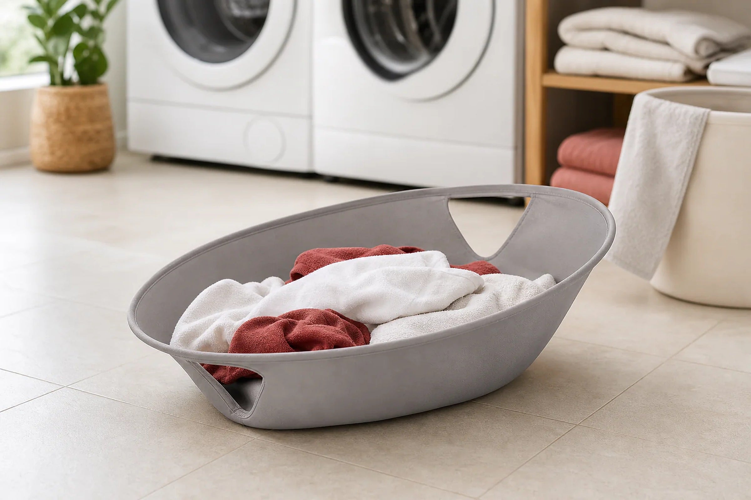 Cozy Haven Collapsible Laundry Basket Hamper organized storage view 7
