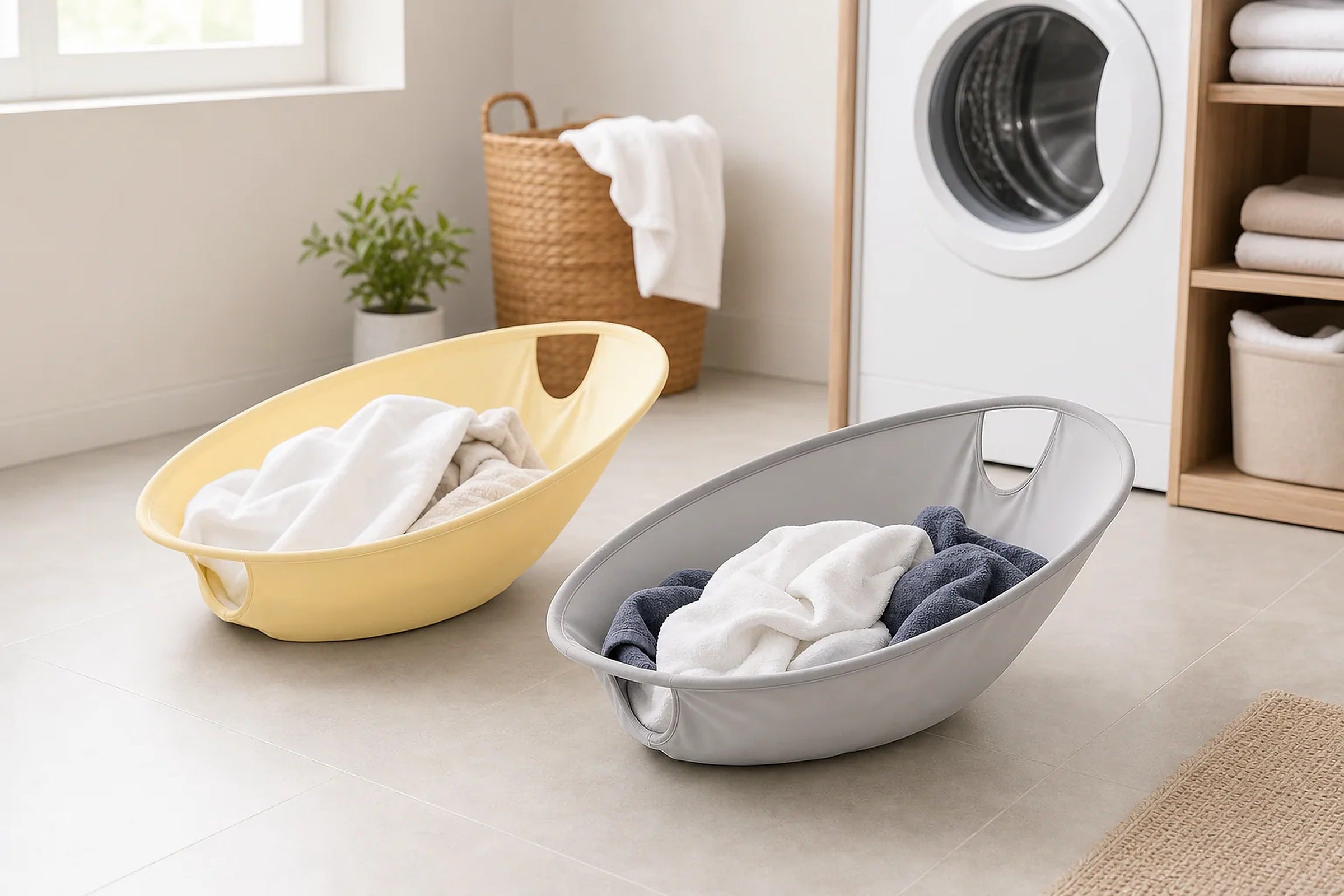 Cozy Haven Collapsible Laundry Basket Hamper organized storage view 4