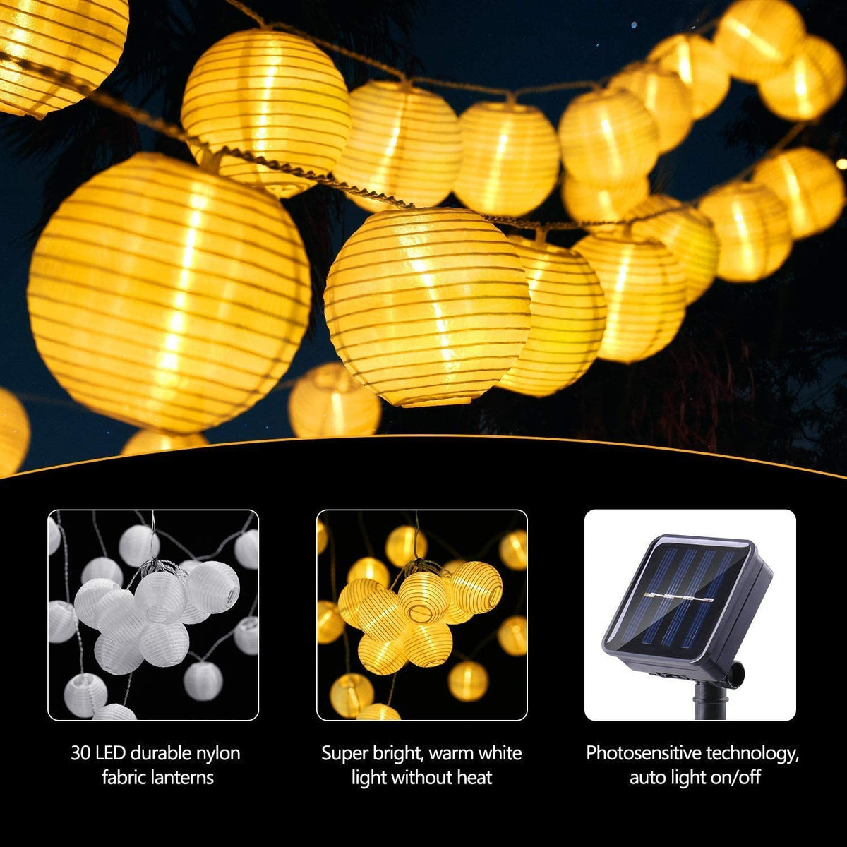 Outdoor String Lights — Lantern Solar — supplier product photo