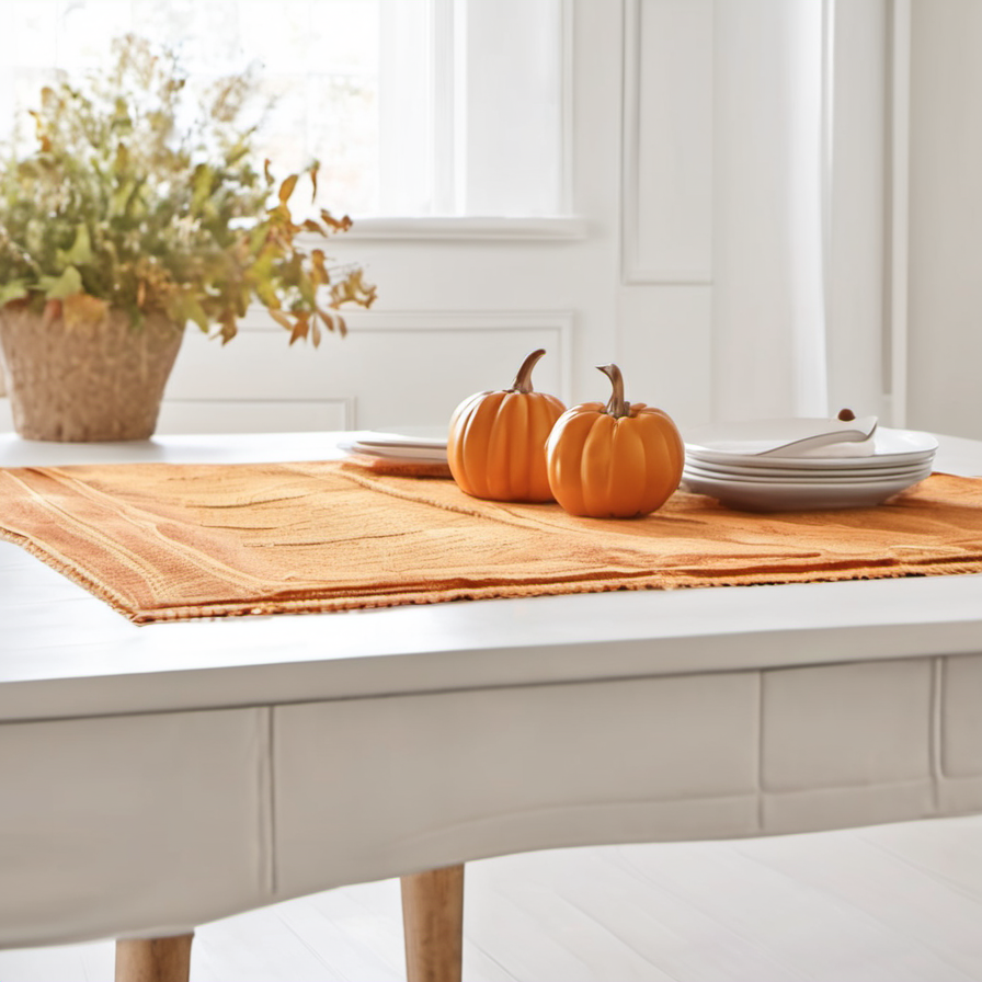 Cozy Haven bed layering lifestyle image for Cozy Haven Harvest Autumn Table Runner
