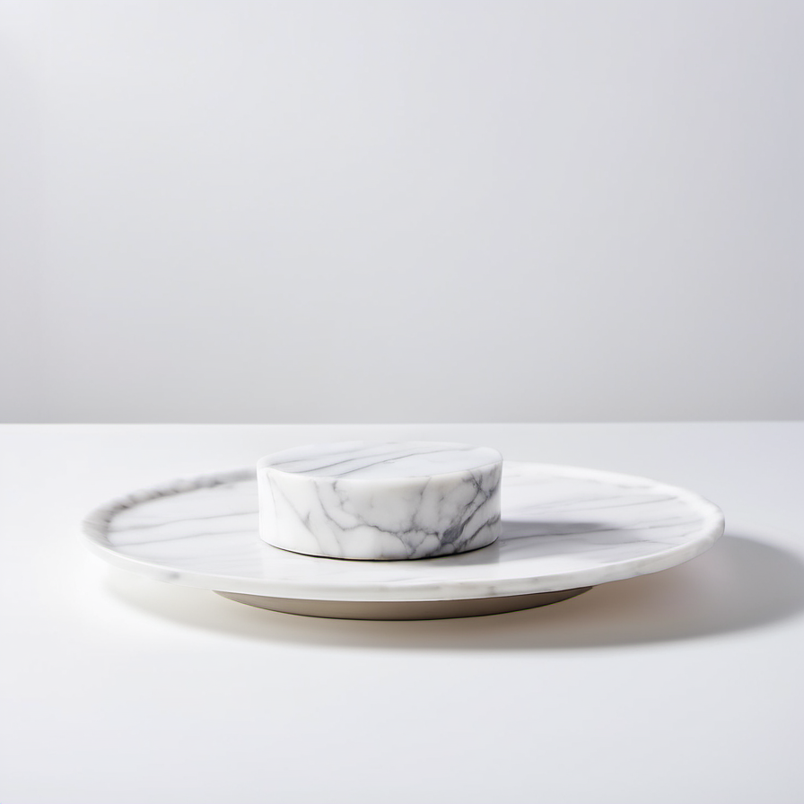 Cozy Haven surface vignette lifestyle image for Cozy Haven Marble-Look Napkin Holder