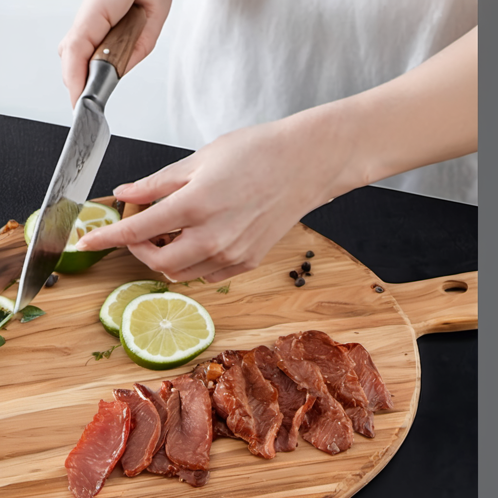 Cozy Haven branded lifestyle image for Cozy Haven Acacia Serving Board