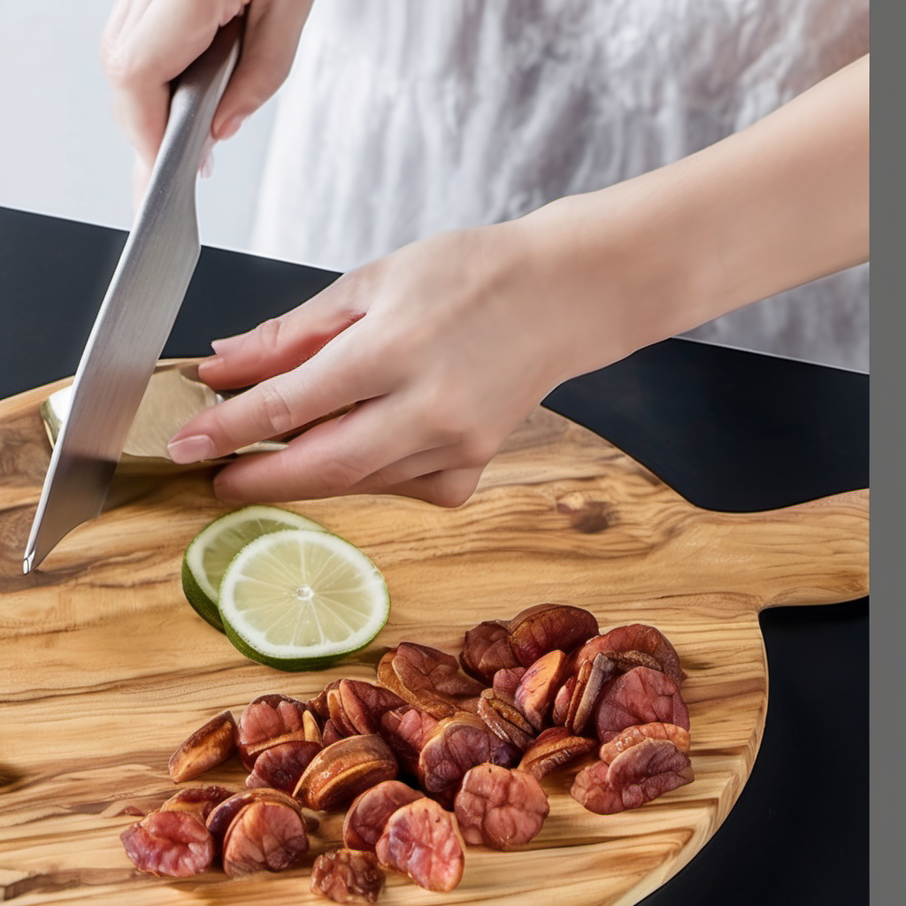 Cozy Haven branded lifestyle image for Cozy Haven Acacia Serving Board