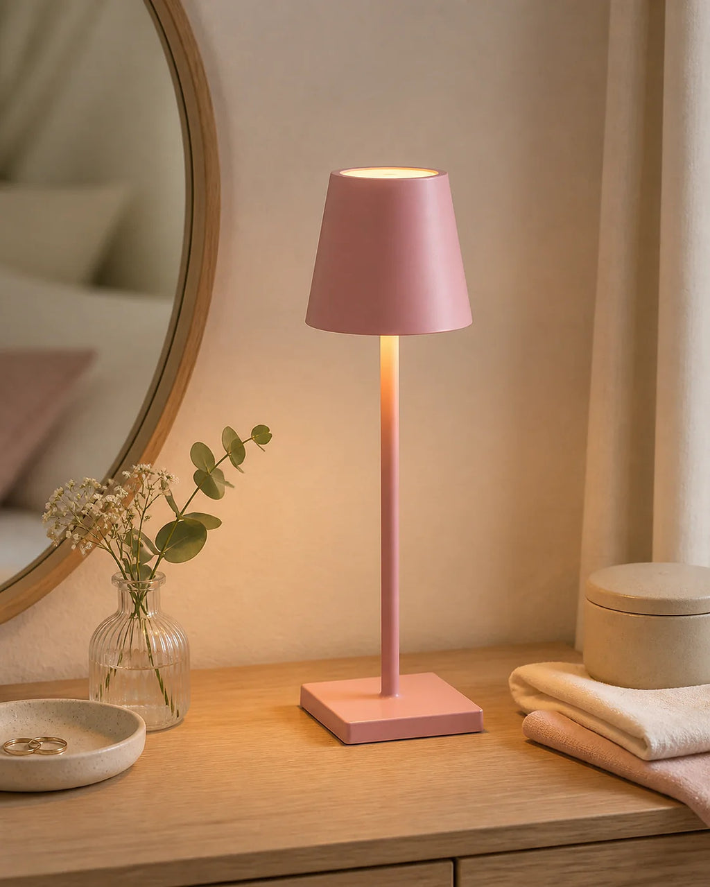 Cozy Haven LED Classic Table Lamp styled lighting view 6 for Pink