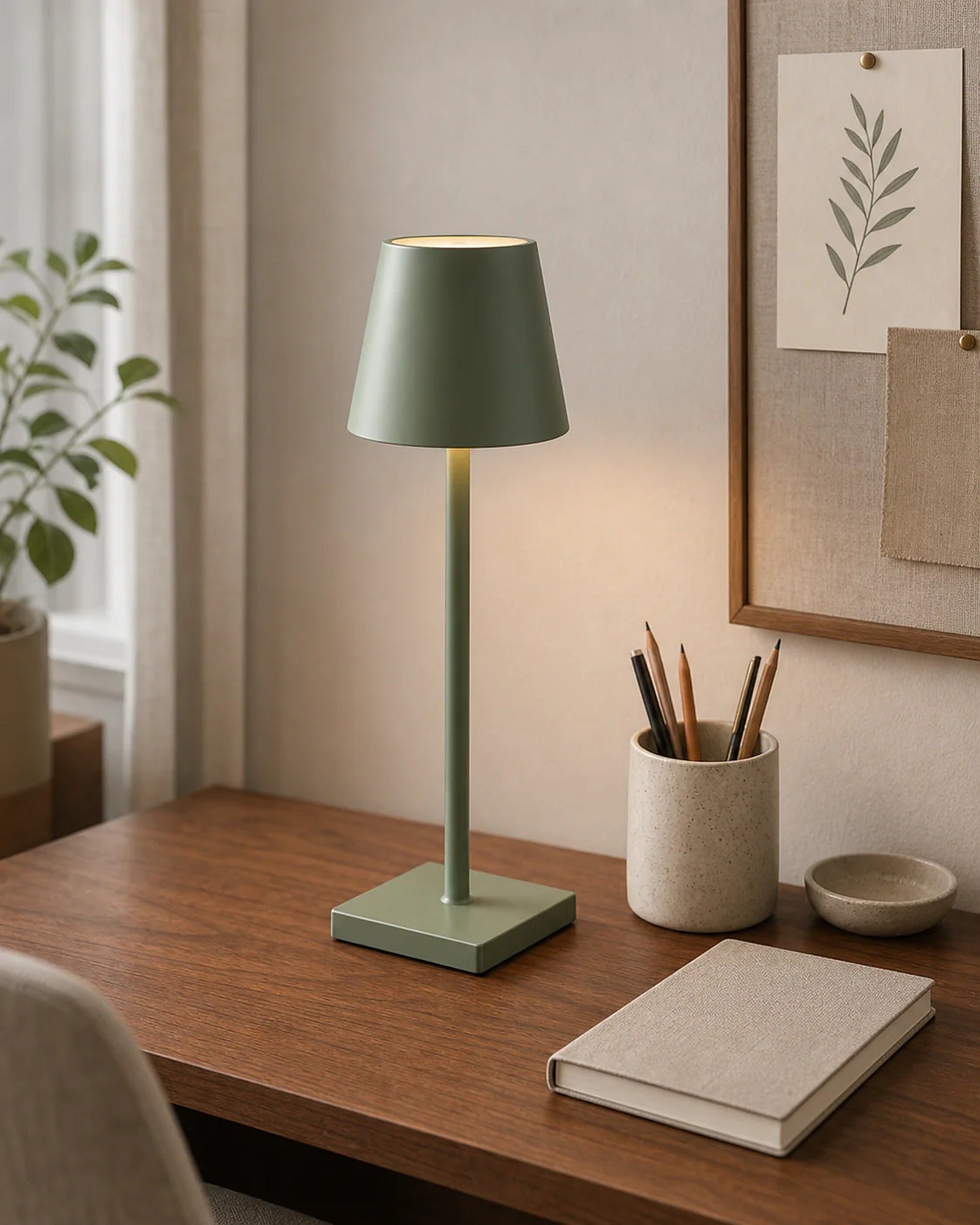 Cozy Haven LED Classic Table Lamp styled lighting view 7 for Green