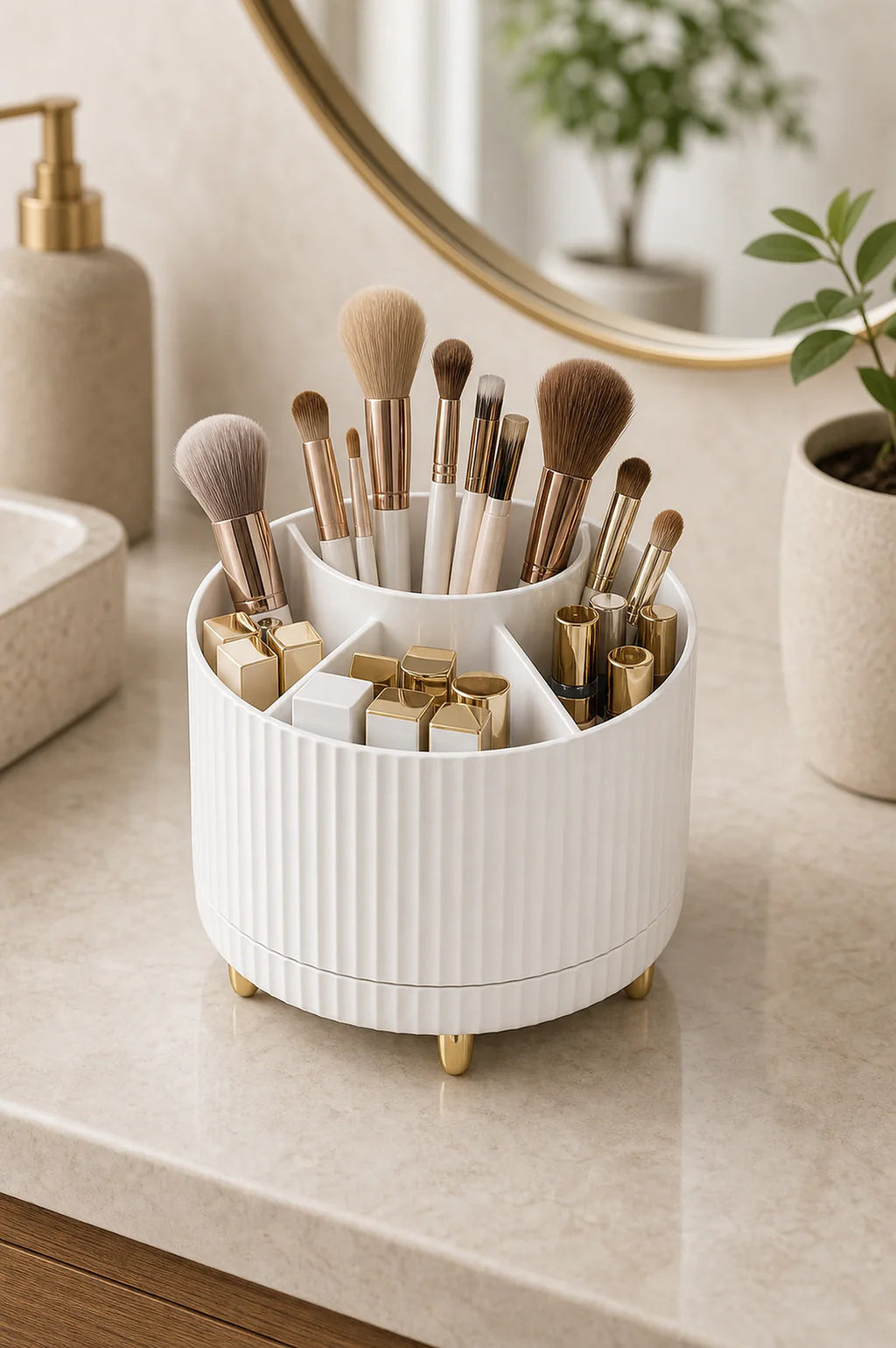 Cozy Haven Rotating Makeup Brush Organizer lifestyle image 1