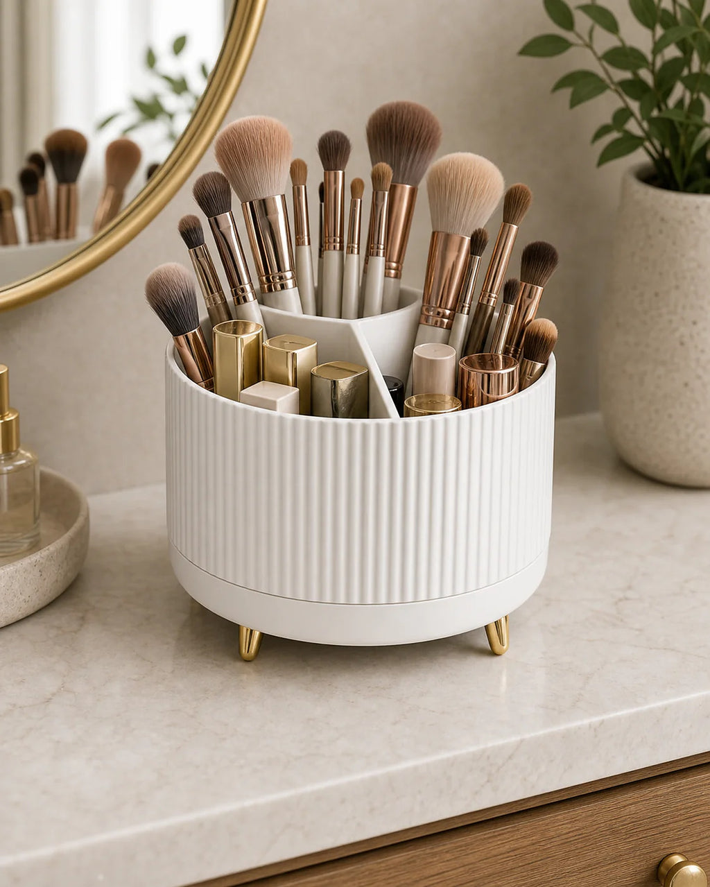 Cozy Haven Rotating Makeup Brush Organizer lifestyle image 2