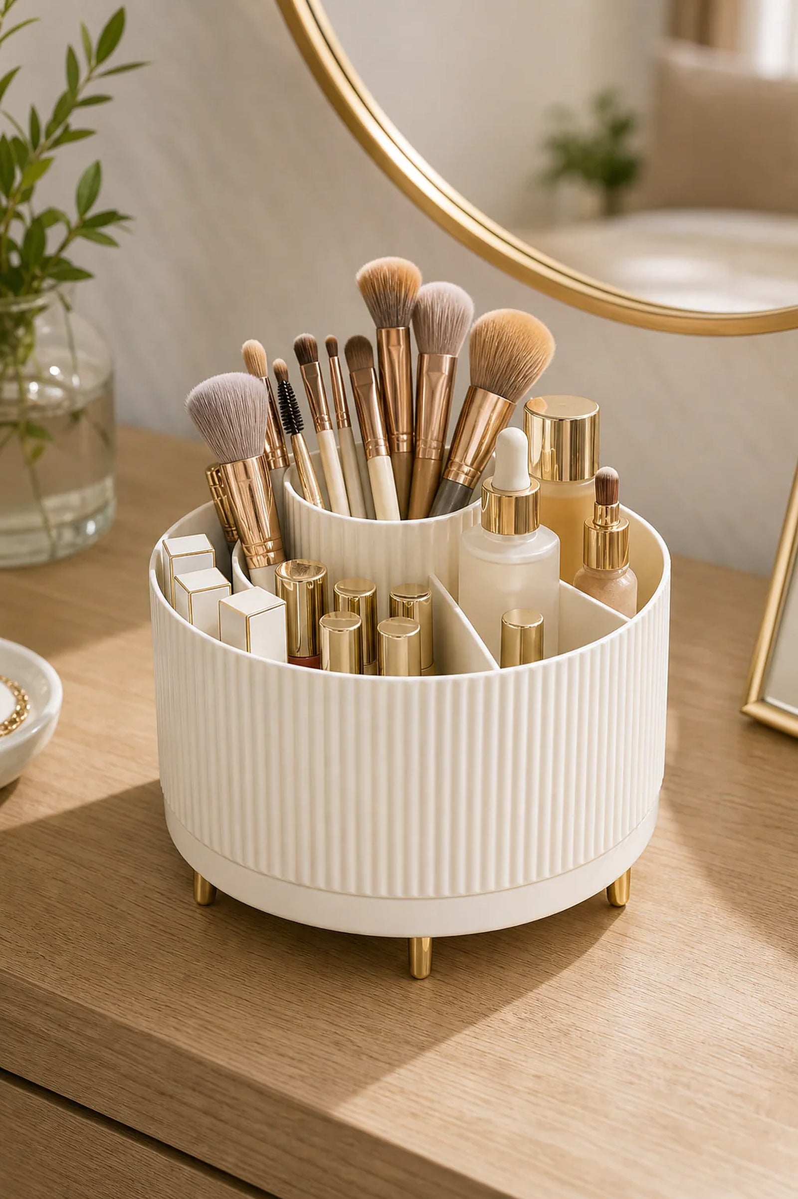 Cozy Haven Rotating Makeup Brush Organizer lifestyle image 3