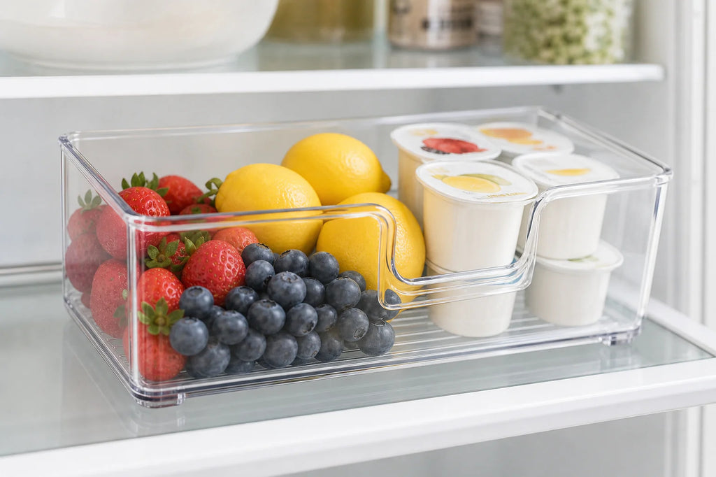 Cozy Haven Clear Pull-Out Fridge Organizer Bin lifestyle image 2