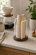 Cozy Haven Wood Countertop Cup Holder styled kitchen view 2