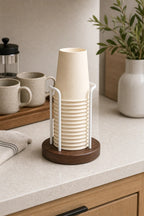 Cozy Haven Wood Countertop Cup Holder styled kitchen view 3