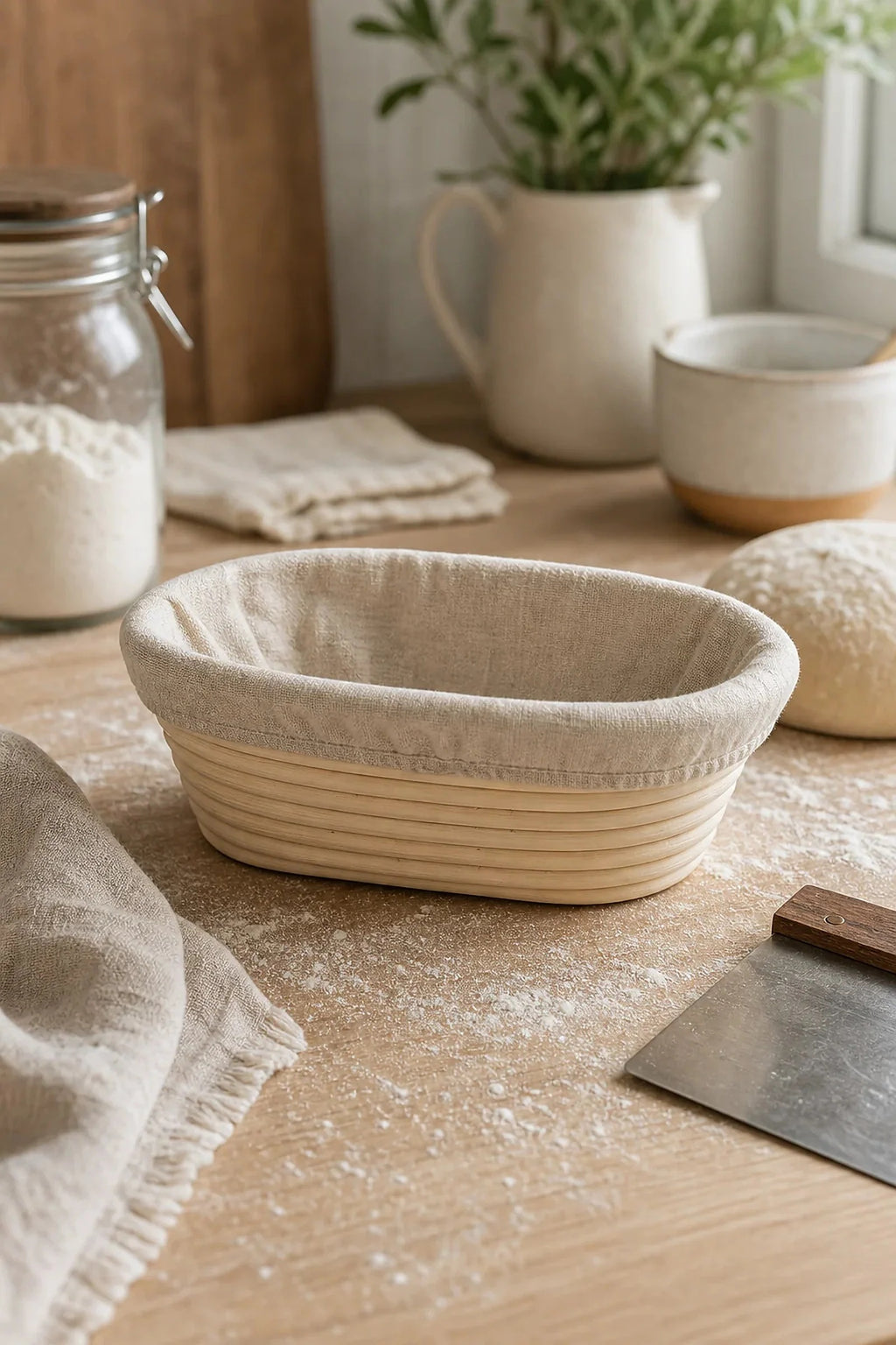 Cozy Haven oval rattan bread basket lifestyle image 3