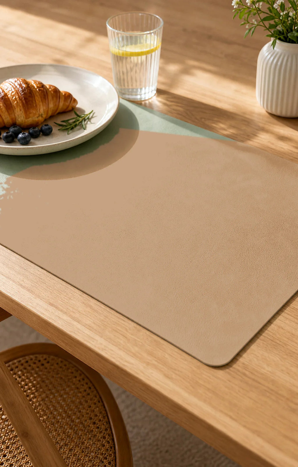 Cozy Haven Faux Leather Placemat lifestyle image 6