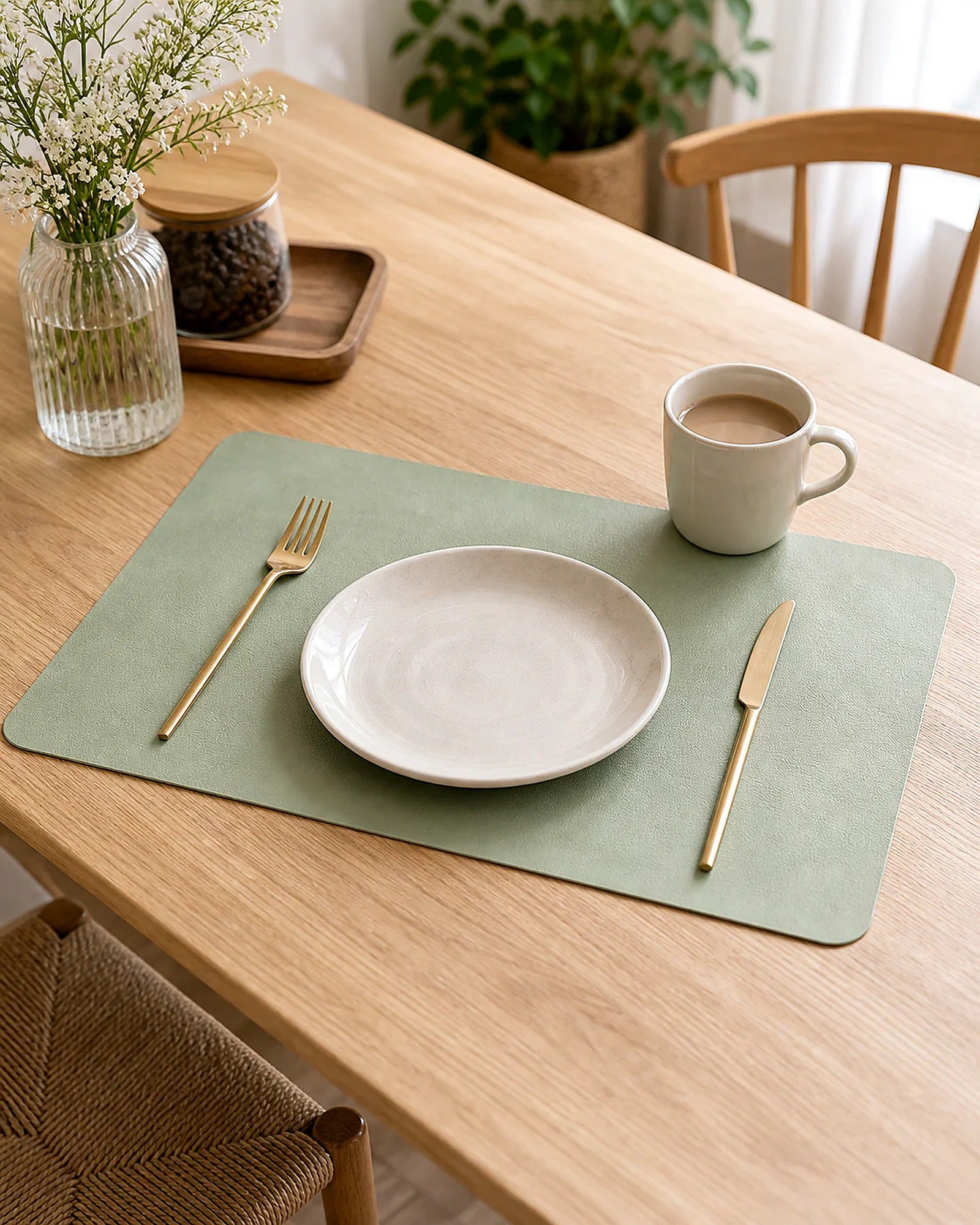 Cozy Haven Faux Leather Placemat lifestyle image 8