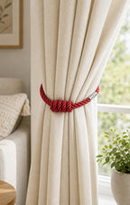 Cozy Haven Magnetic Curtain Tieback - 49 cm - Red - 49 cm