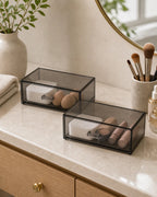 Cozy Haven Smoke-Clear Acrylic Makeup Drawer Organizer - Medium + Small Set / 3 Pieces, Large + Medium Set / 3 Pieces, +1 more
